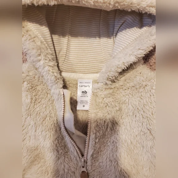 Cozy Beige Baby Bear Onesie - Picture 3 of 3